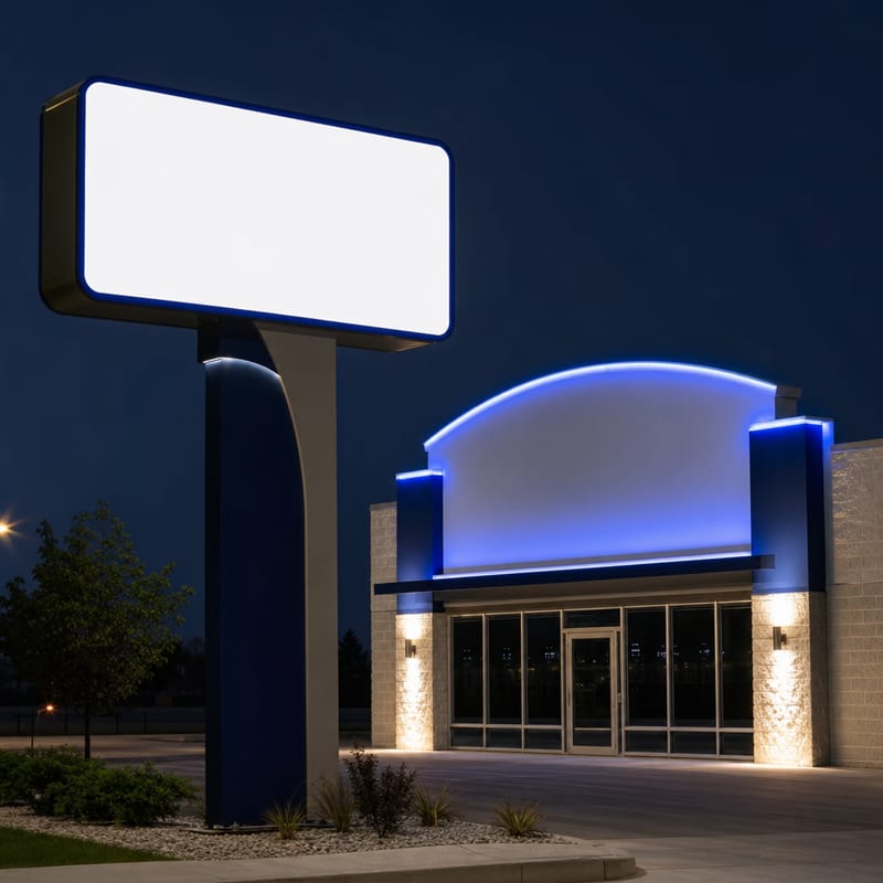LED sign retrofit lighting upgrade in Omaha Nebraska